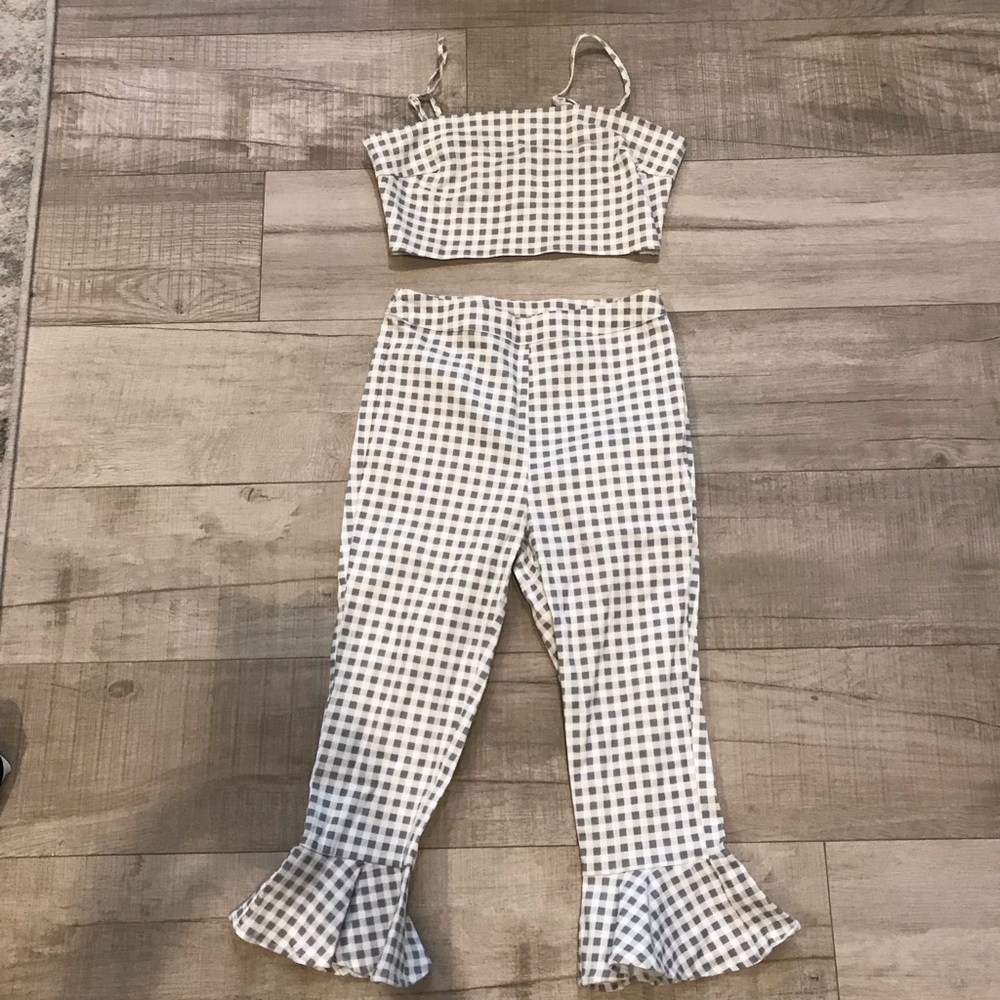 Summary two piece gingham set